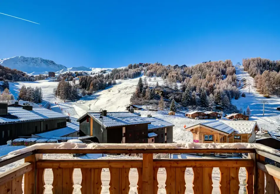 Chalets Miner 1, Plagne 1800 (self catered chalet) - Views from balcony