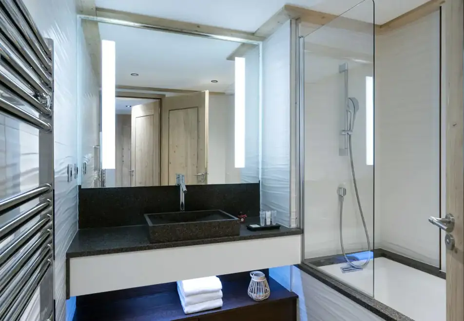 Chalets de Joy, Grand Bornand (self catered apartments) - Typical shower room style