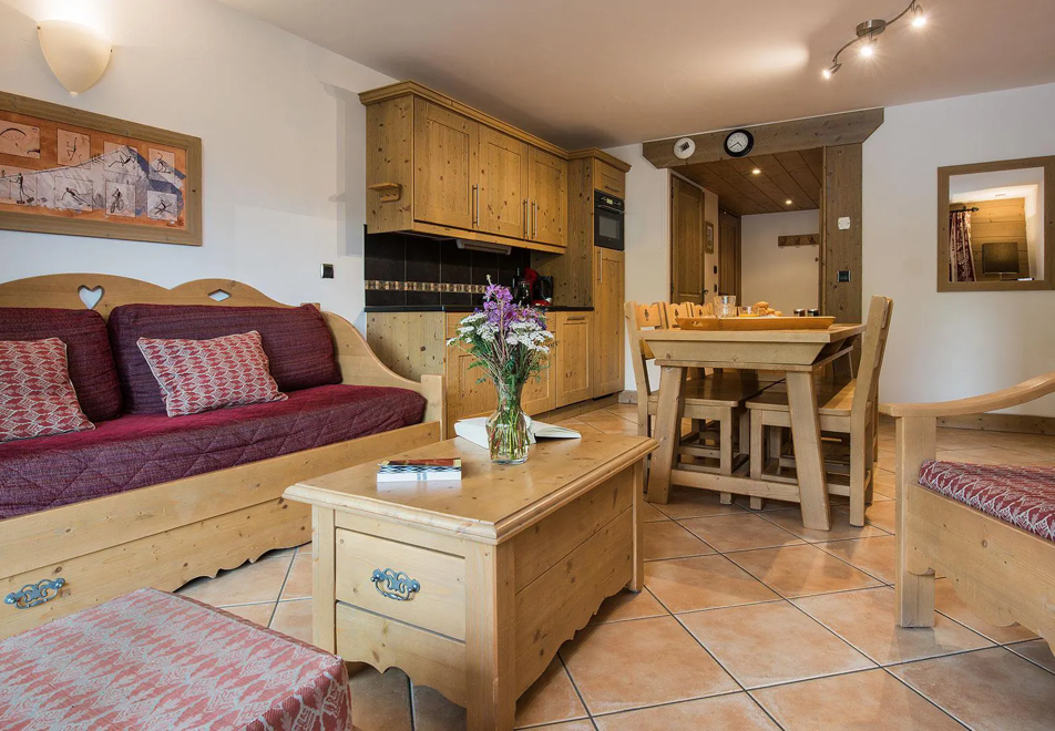 La Ferme du Val Claret (self catered apartments), Tignes Val Claret - Typical apartment style