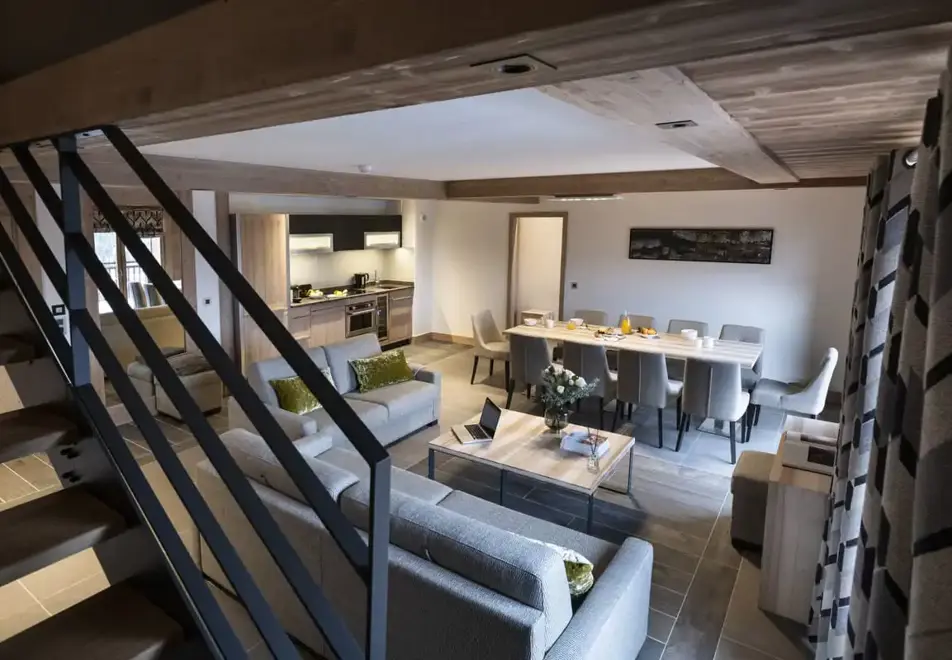 Alpen Lodge, La Rosiere (self catered apartments & hotel) - Typical duplex apartment style