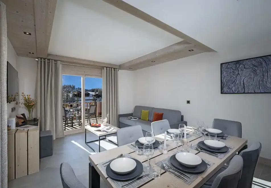 Hameau de l'Ours, Manigod (self catered apartments) - Typical 2 bedroom grand confort style