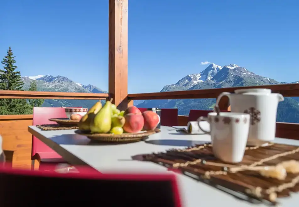 Lodge Hemera, La Rosiere (self catered apartments) - Balcony Views