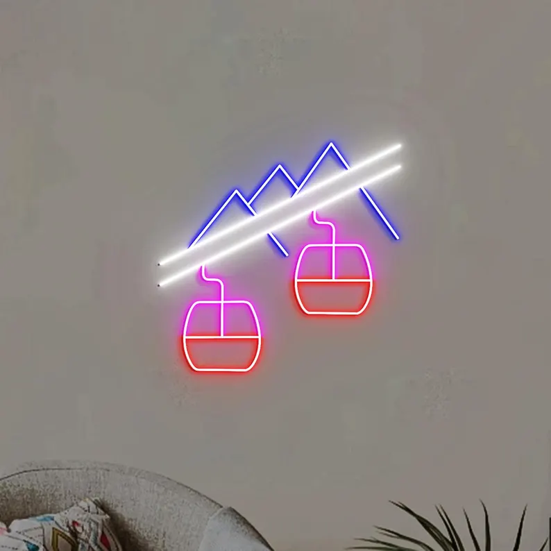 Neon Ski Sign