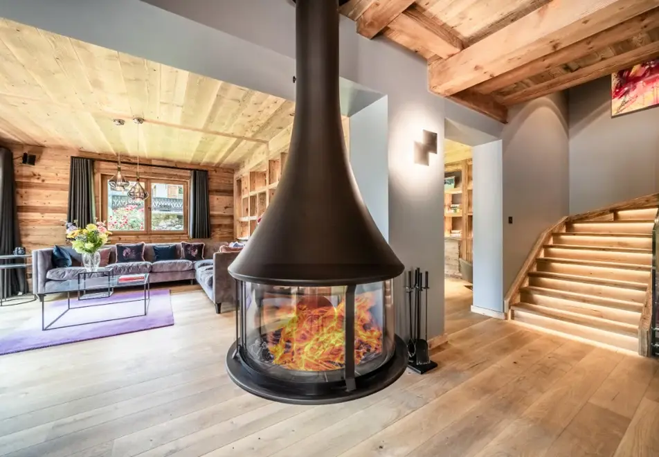 Chalet Kerasia, Morzine (self catered chalet) - Fireplace