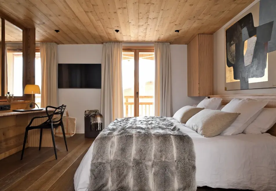 Chalet Fabriel, Montgenevre (self catered chalet) - Double bedroom