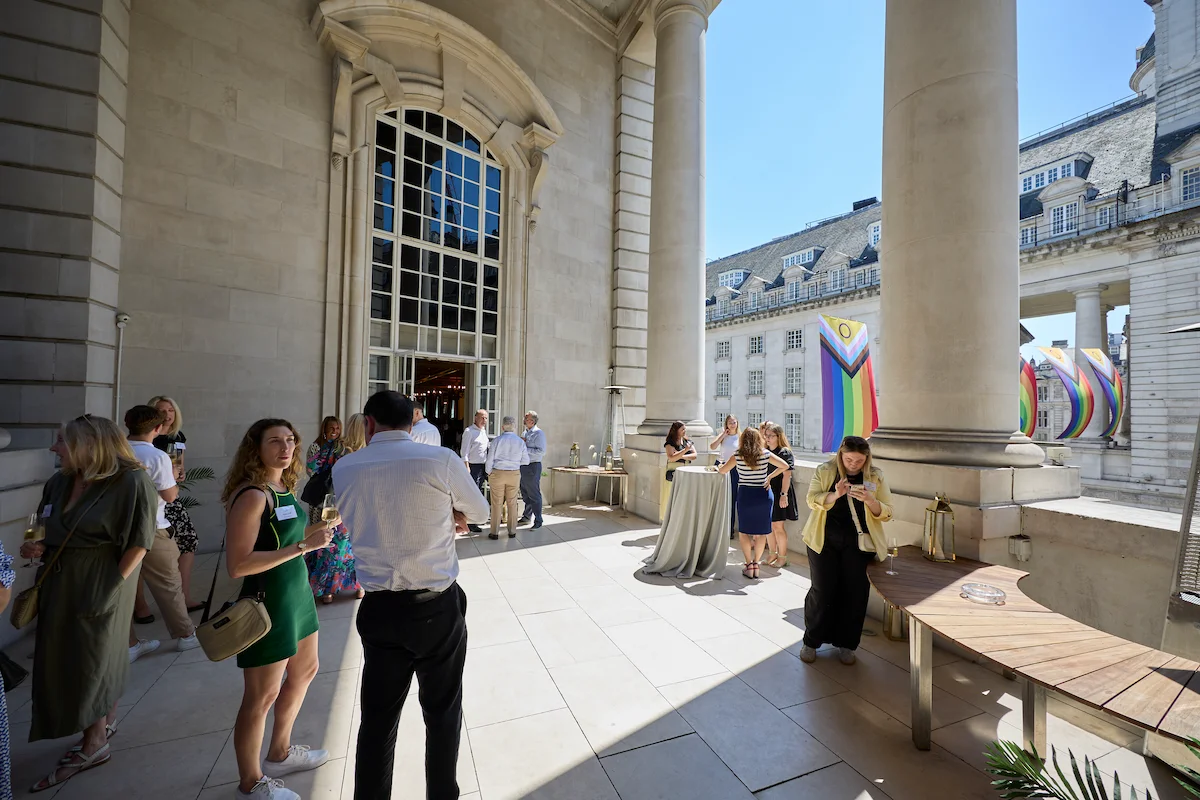 Outside On The Terrace At The Telegraph Travel Awards